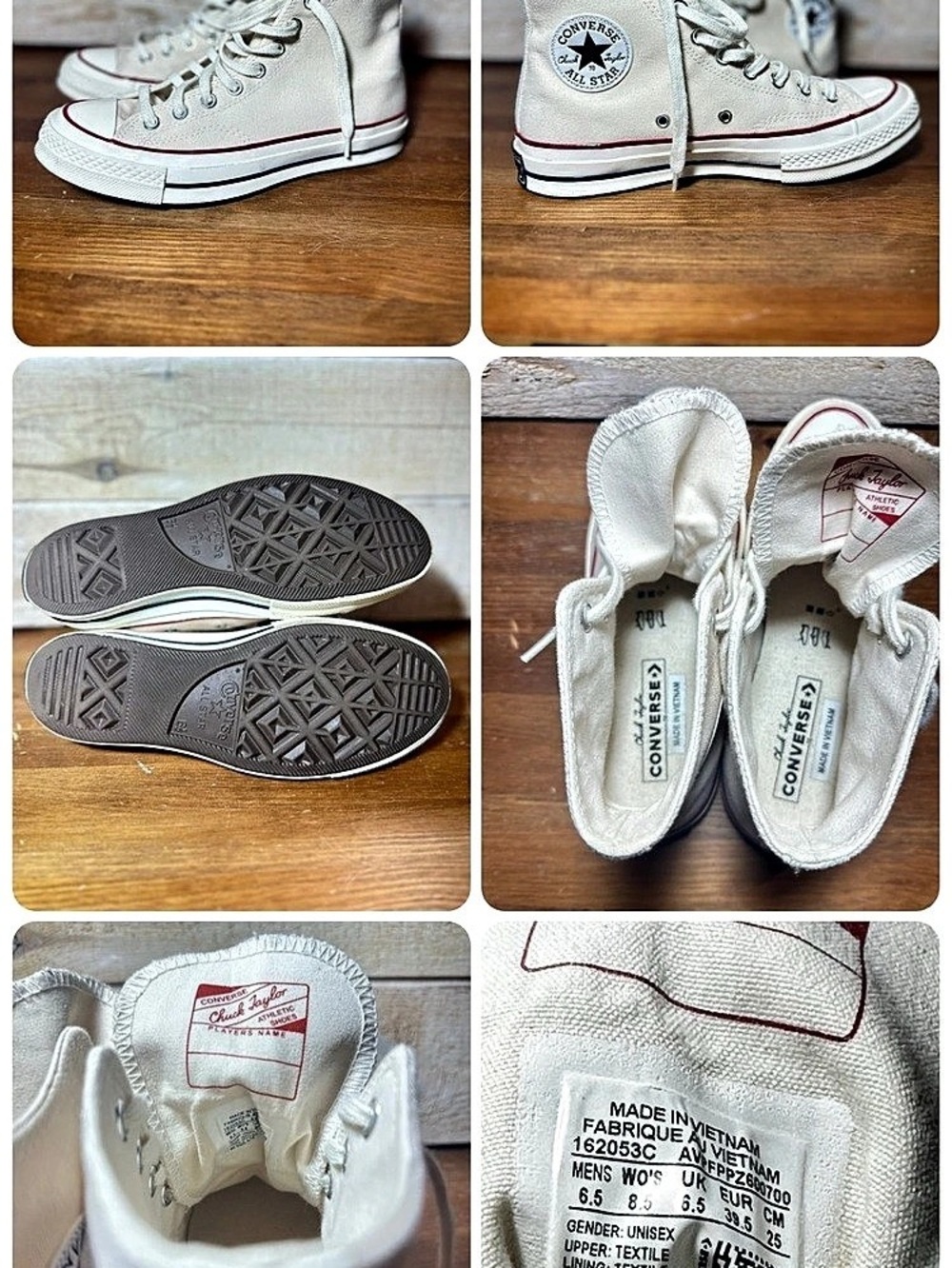 Converse Chuck 70 High Top Parchment / Cream - Size Men 6.5 / Women 8.5